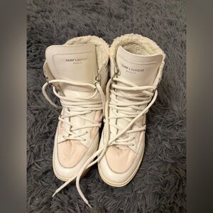 SAINT LAURENT
California Ski High Top Sneaker Snow Boot Faux Fur